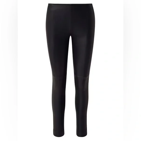 AKRIS PUNTO Fancy Leather Skinny Pants Size 6 BLACK - Picture 3 of 14